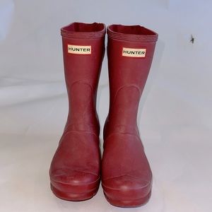 Hunter Original Short Mid-Calf Red Rain Boots